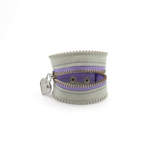 Grey Goose Lilac Heart Zip Bracelet - N.Kluger Designs bracelet