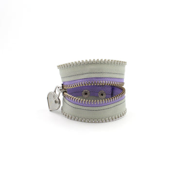 Grey Goose Lilac Heart Zip Bracelet