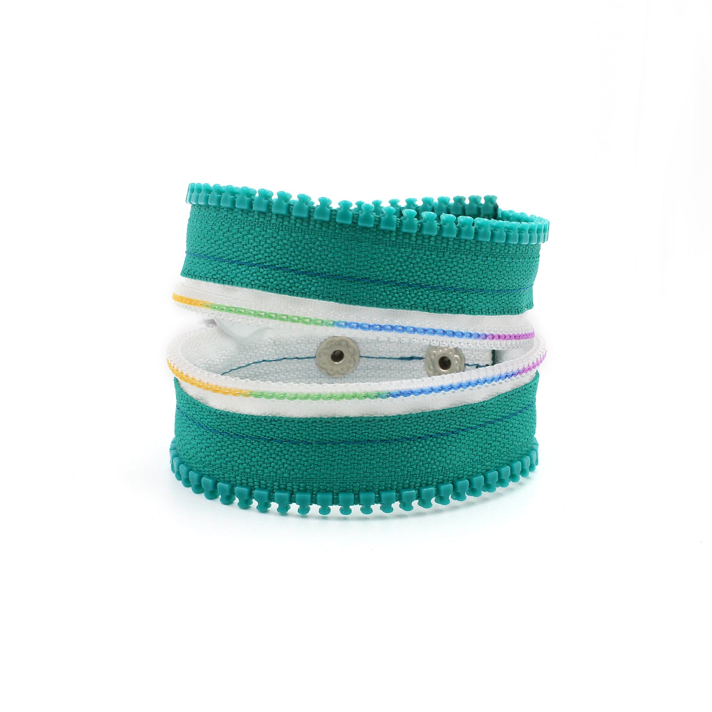 Roller Derby Rainbow Zip Bracelet - N.Kluger Designs bracelet