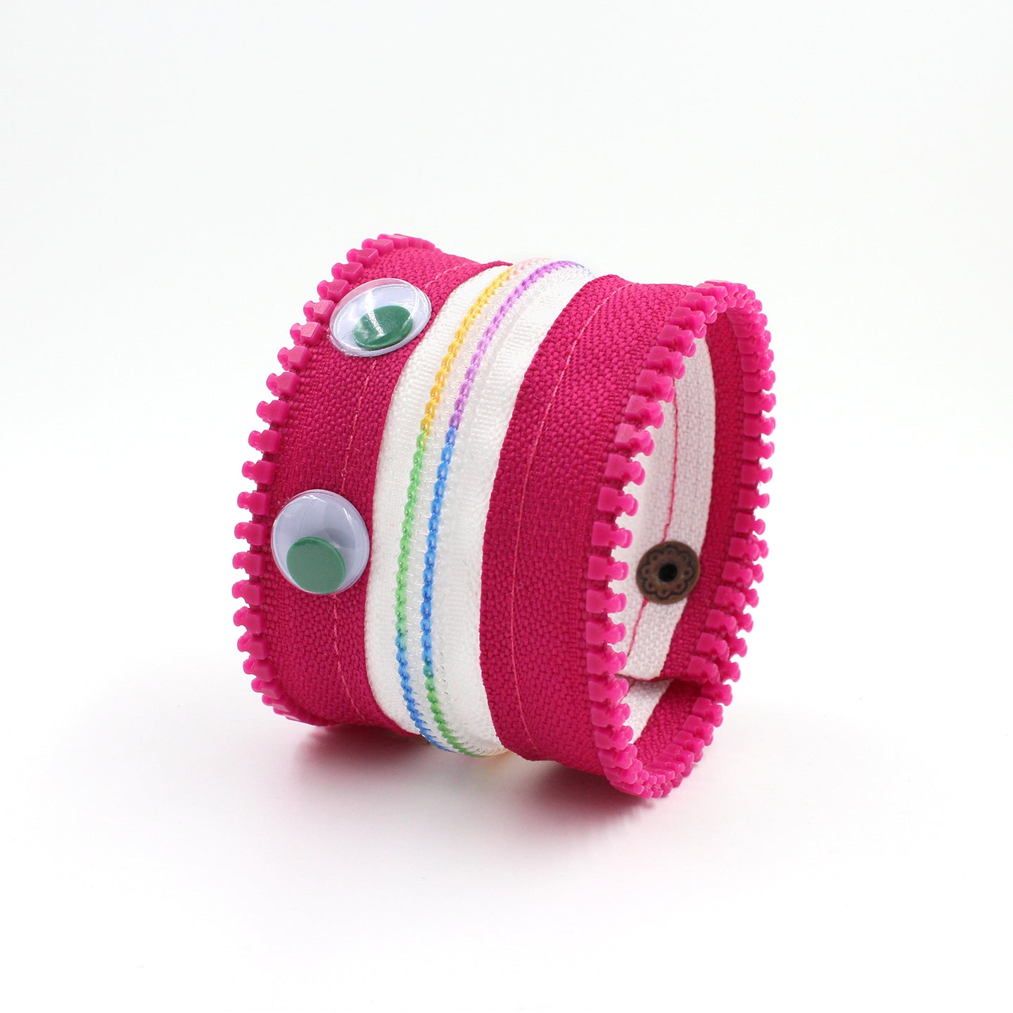 Rainbow Pinkster the Monster Zip Bracelet - N.Kluger Designs bracelet