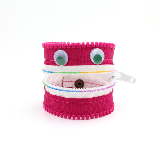 Rainbow Pinkster the Monster Zip Bracelet - N.Kluger Designs bracelet