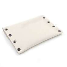 Pebbled White Leather Card Case / Mini Wallet