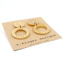 Double Creamsicle Open Circle Acrylic Drop Earrings