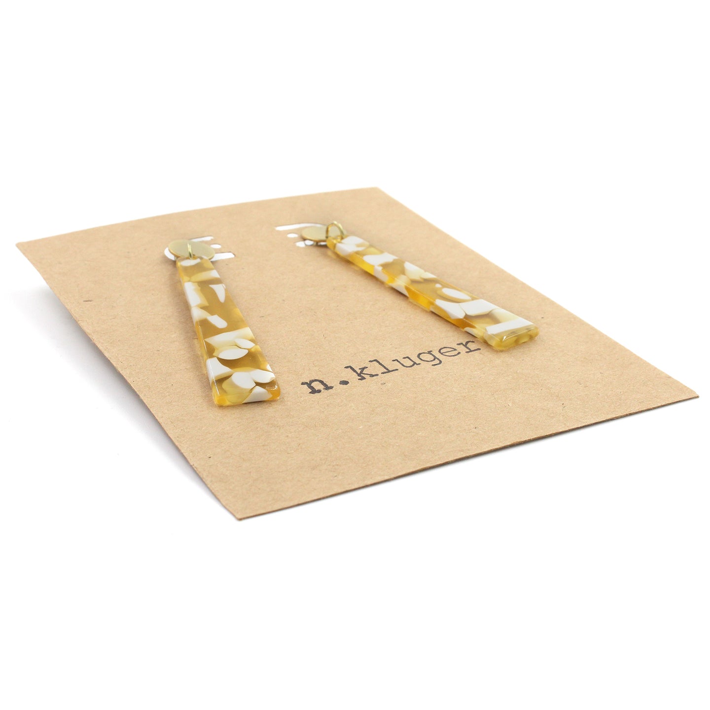 Golden Sunshine Acrylic Drop Earrings