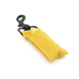 Handmade Yellow Genuine Leather Lip Balm Holder