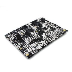 Hand-painted Zebra Leather Clutch