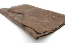 Distressed Genuine Brown Leather Clutch - N.Kluger Designs clutch