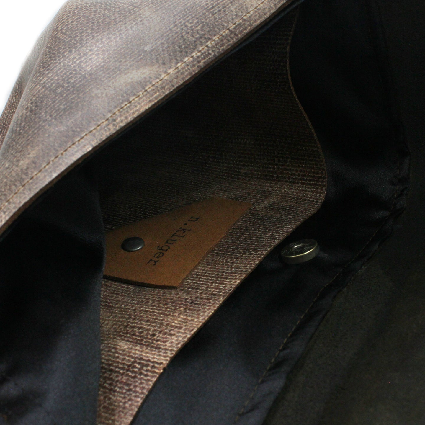 Distressed Genuine Brown Leather Clutch - N.Kluger Designs clutch