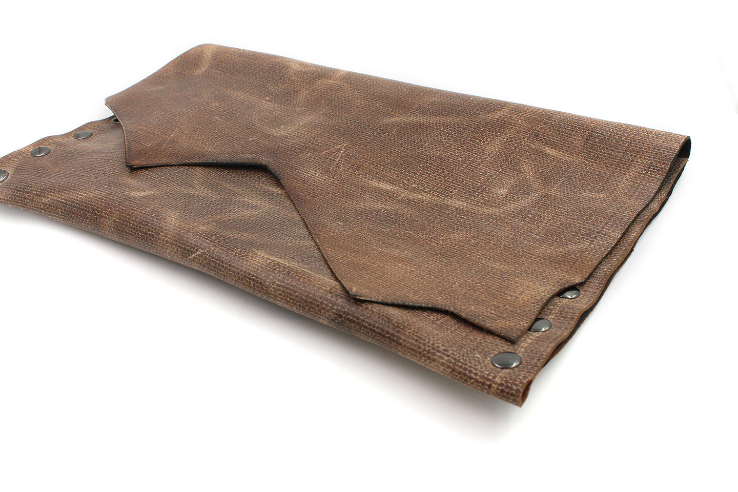 Distressed Genuine Brown Leather Clutch - N.Kluger Designs clutch