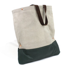 The Perfect Canvas & Leather Tote Bag Shopper - N.Kluger Designs totebag