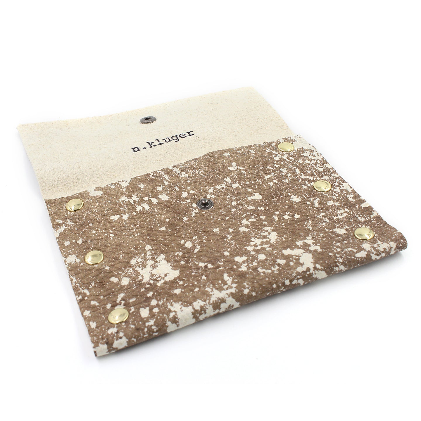 Cow Print Leather Card Case Wallet - N.Kluger Designs Card Case