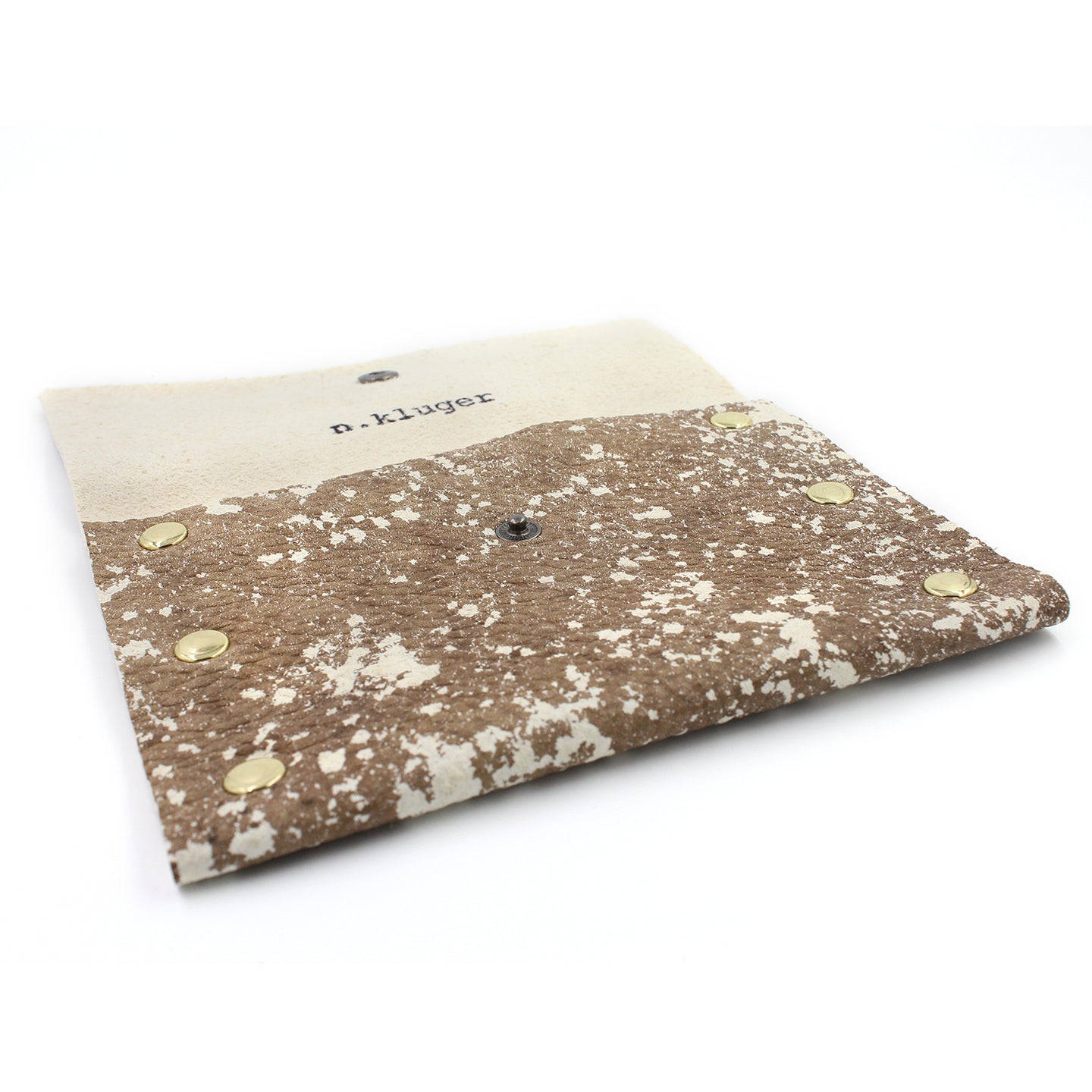 Cow Print Leather Card Case Wallet - N.Kluger Designs Card Case