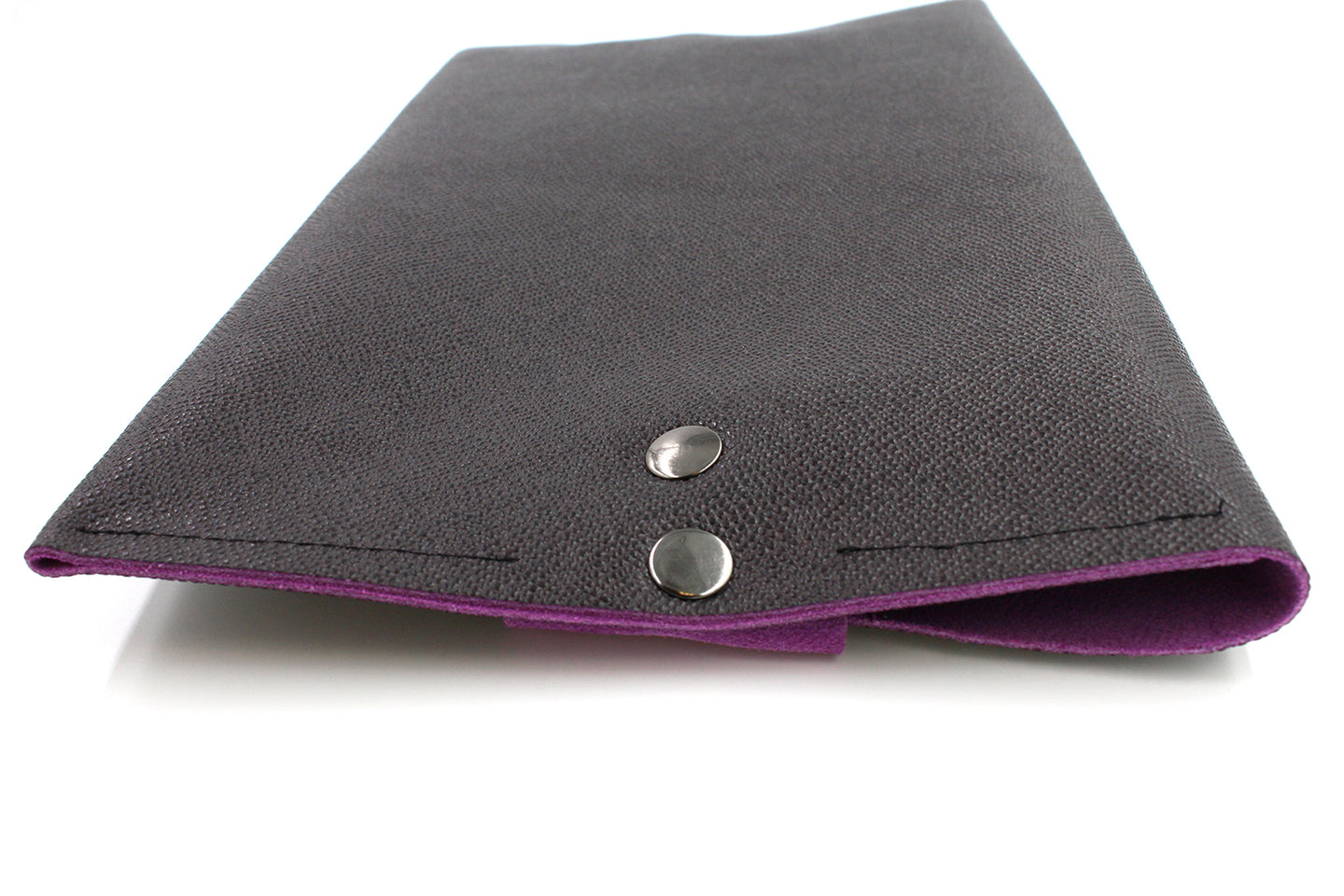 Eggplant and Pink Genuine Italian Leather Clutch - N.Kluger Designs clutch