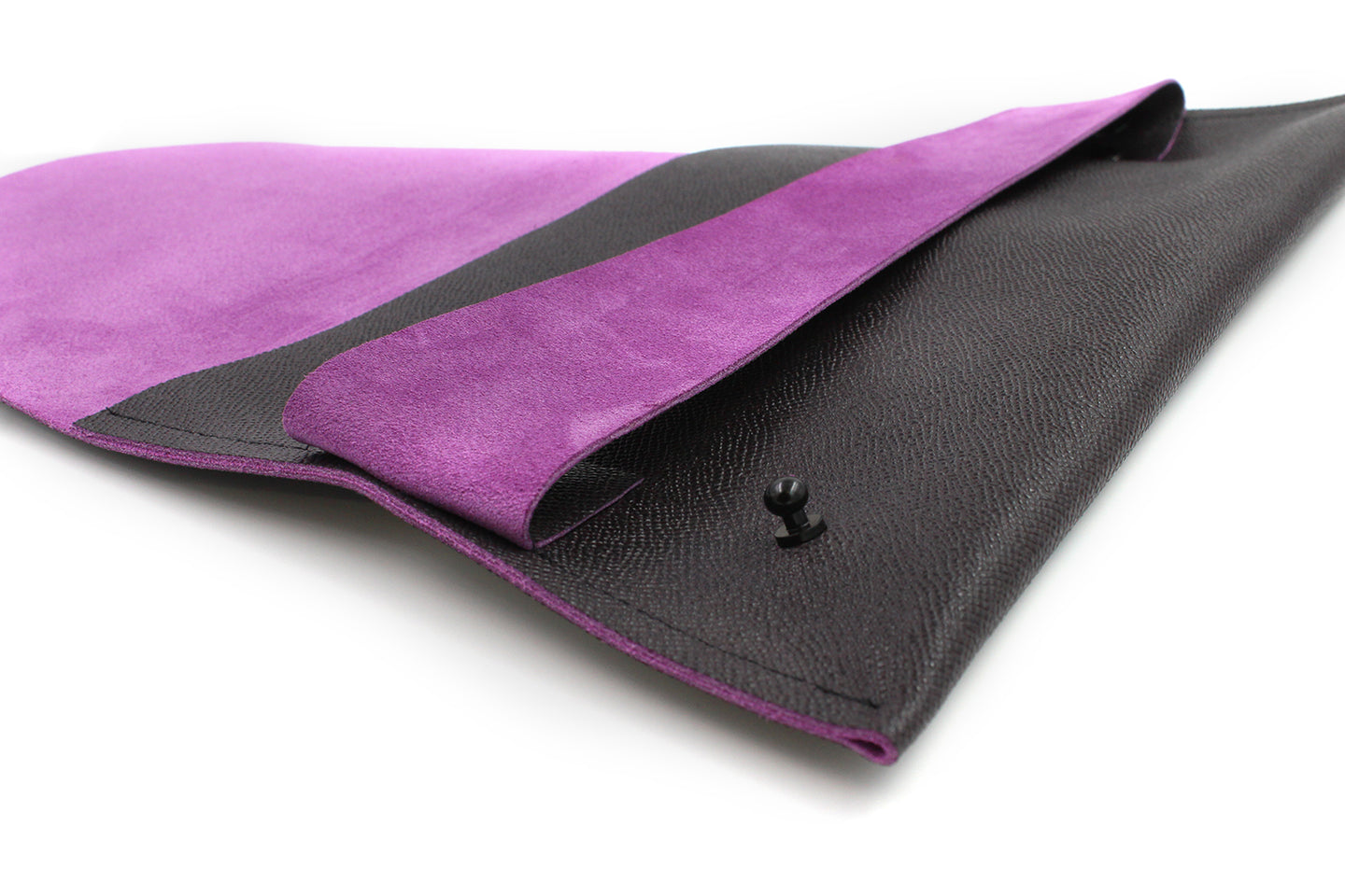 Eggplant and Pink Genuine Italian Leather Clutch - N.Kluger Designs clutch