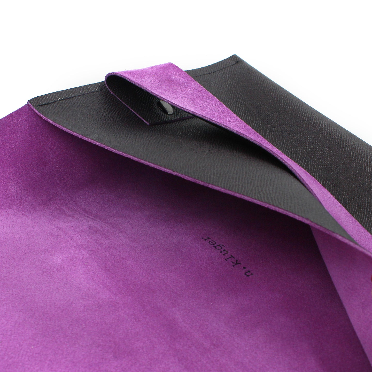 Eggplant and Pink Genuine Italian Leather Clutch - N.Kluger Designs clutch