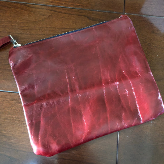 Red makeup bag - N.Kluger Designs clutch