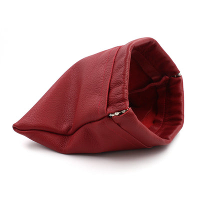 Woman in Red Genuine Leather Cosmetic Purse/Clutch - N.Kluger Designs clutch