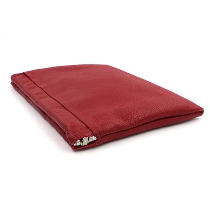 Woman in Red Genuine Leather Cosmetic Purse/Clutch - N.Kluger Designs clutch