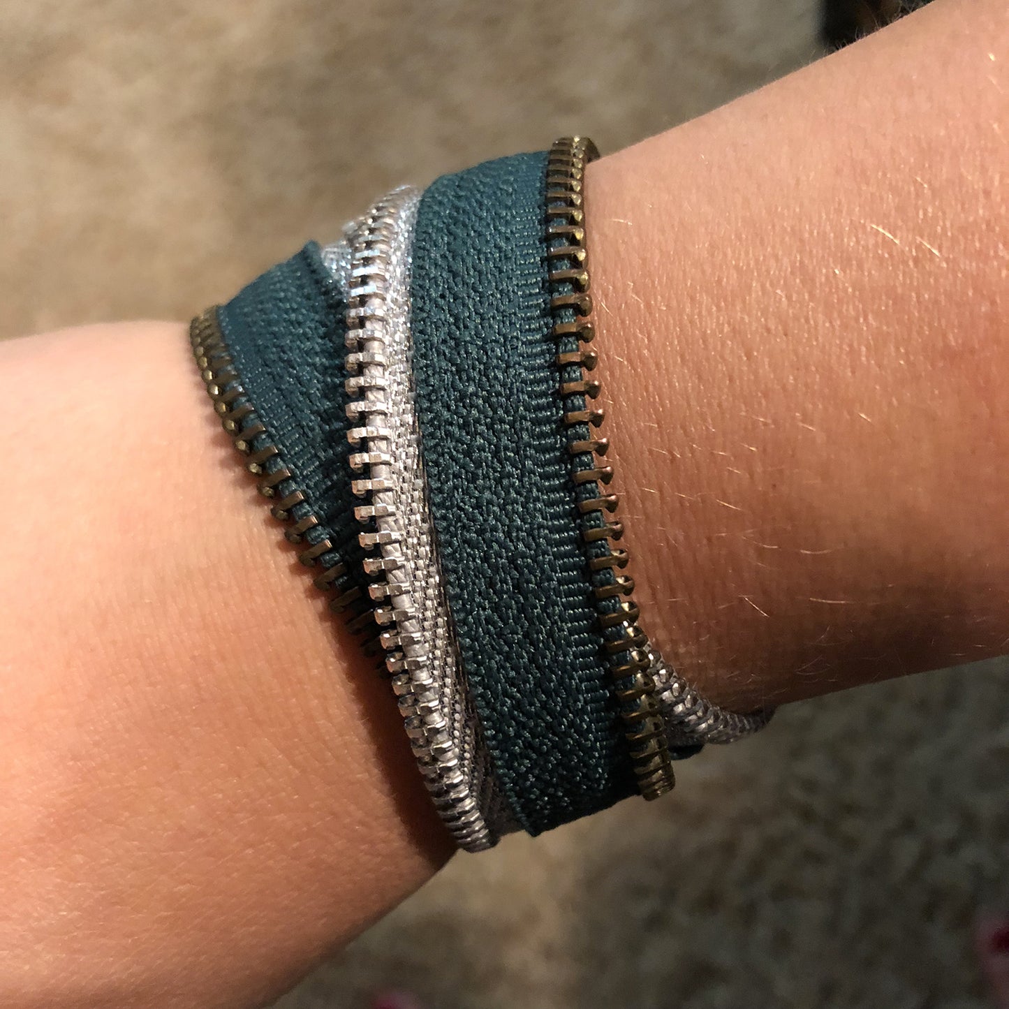 Special Potter Edition: Slytherin Zip Bracelet - N.Kluger Designs bracelet