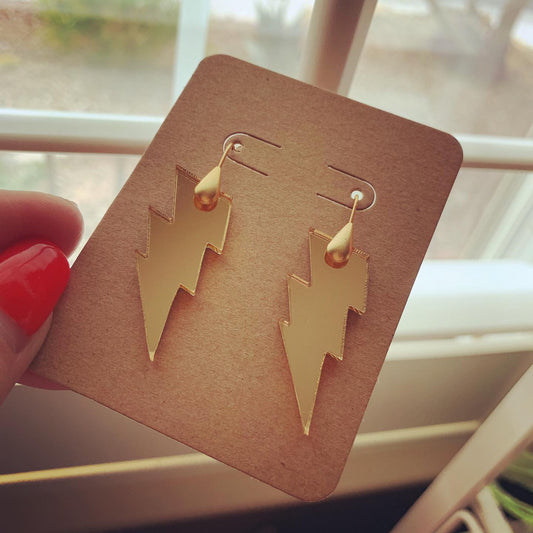 Lightning Bolt Acrylic Drop Earrings